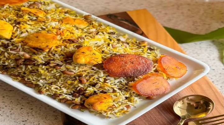 پلو شوشتری یه پلو مخلوط خوشمزه