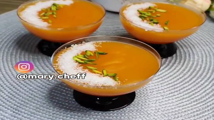 دسر هویج و گلاب یه دسر خوشمزه و خوش رنگ